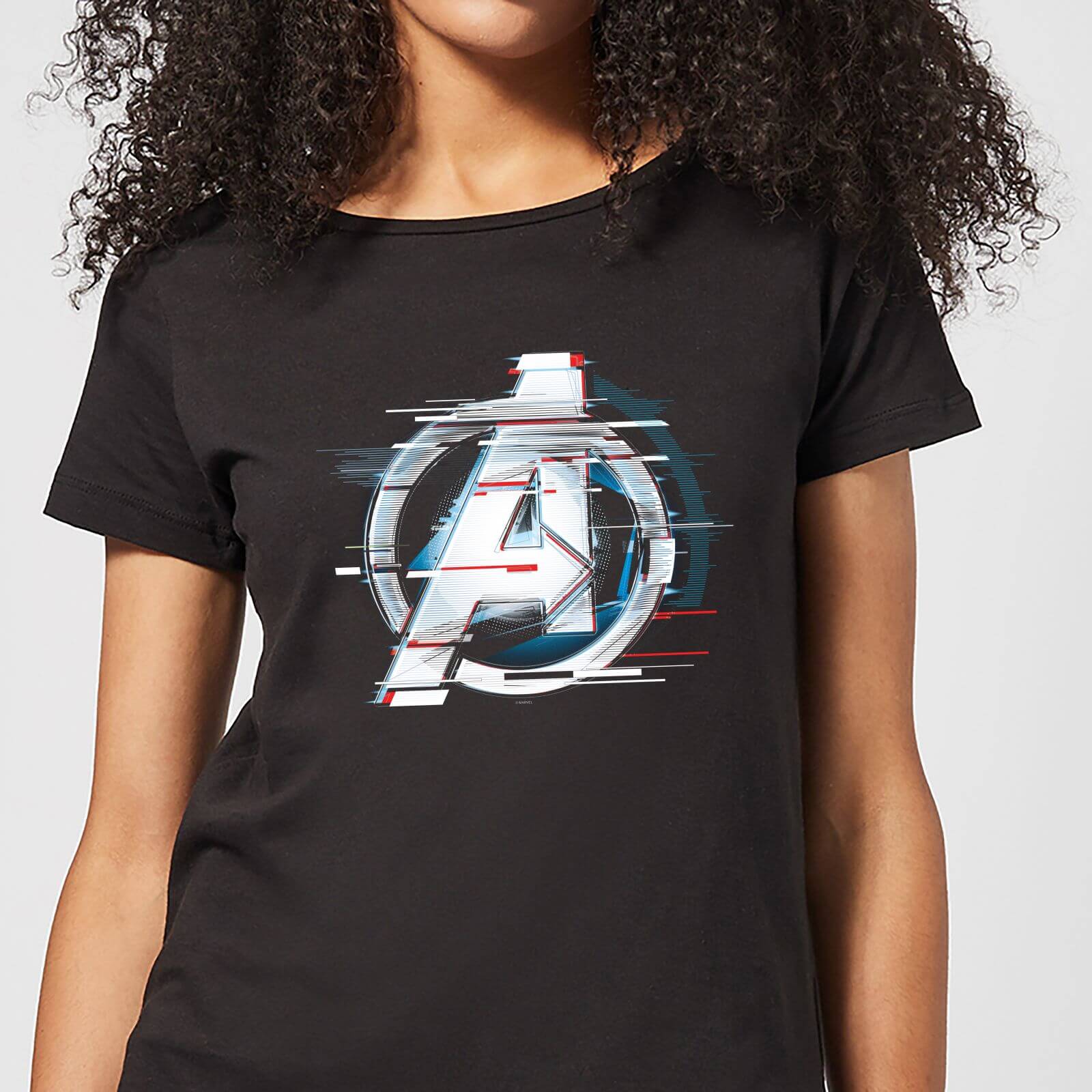 Bild von Avengers: Endgame Weiß Logo Damen T-Shirt - Schwarz - M