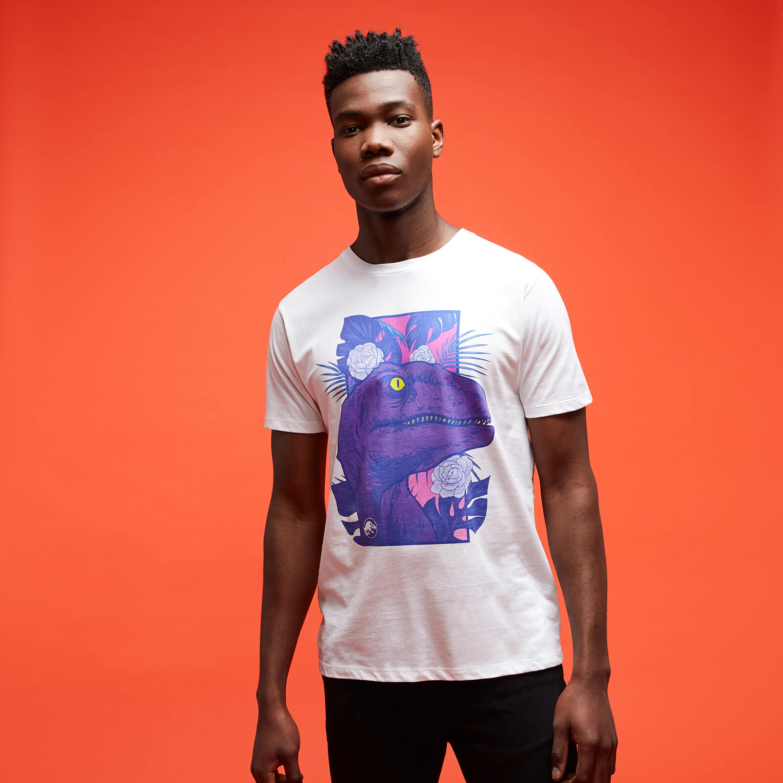 Bild von Jurassic Park Primal Floral Raptor Unisex T-Shirt - Weiß - M