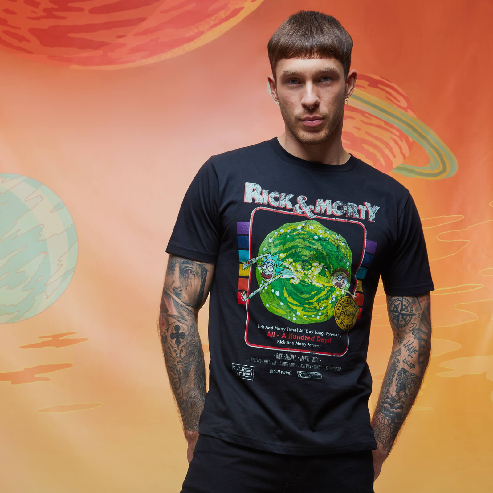 Bild von Rick and Morty A HundRot Days VHS T-Shirt - Schwarz - S