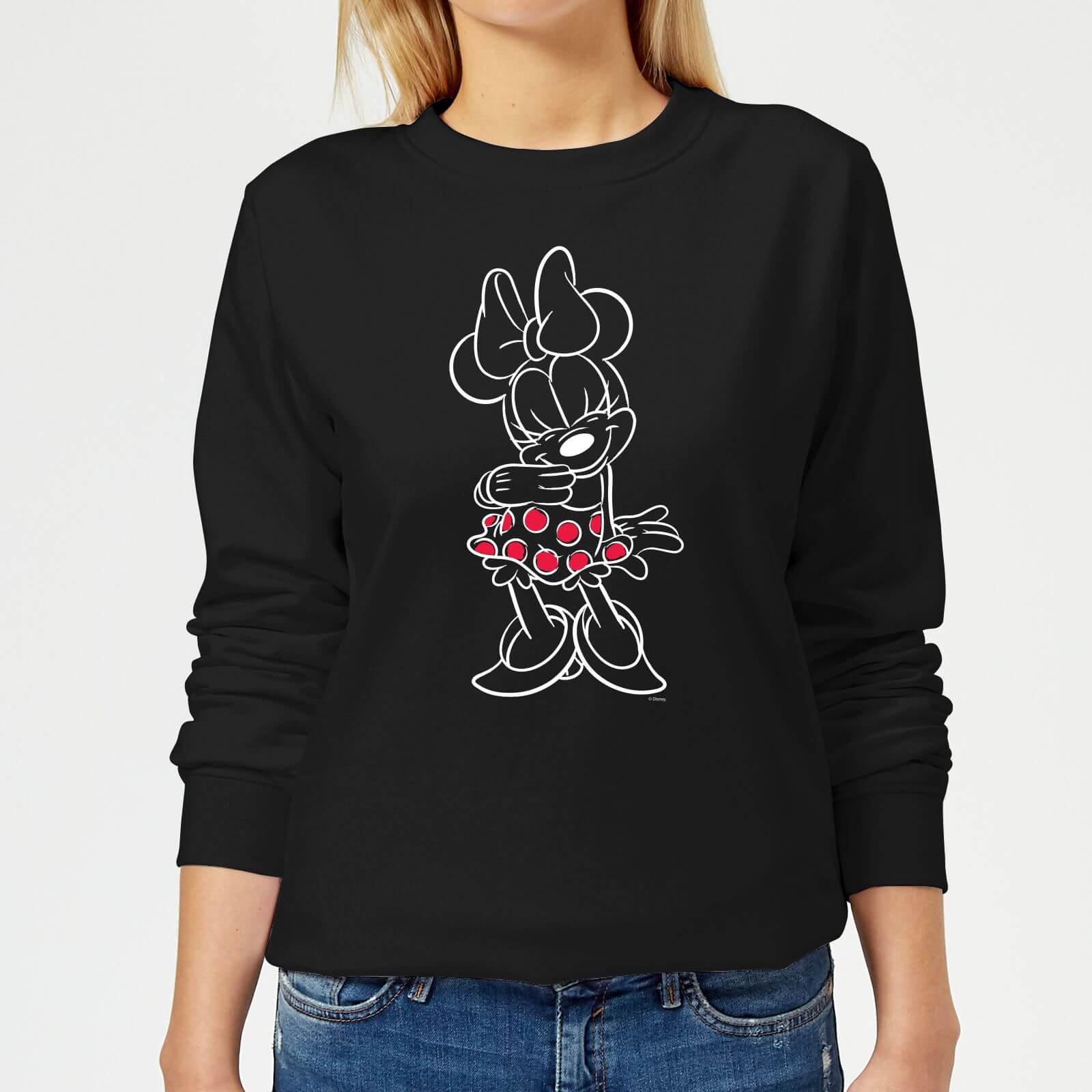 Bild von Disney Mini Mouse Line Art Women's Sweatshirt - Black - XL