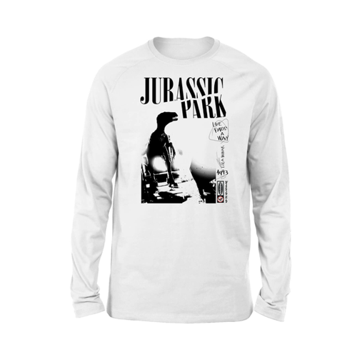 Bild von Jurassic Park Isla Nublar Punk Unisex Langarm T-Shirt - Weiß - L