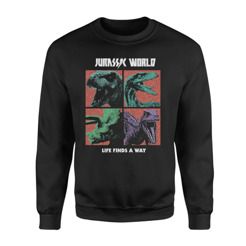 Bild von Jurassic Park World Four Colour Faces Sweatshirt - Schwarz - M