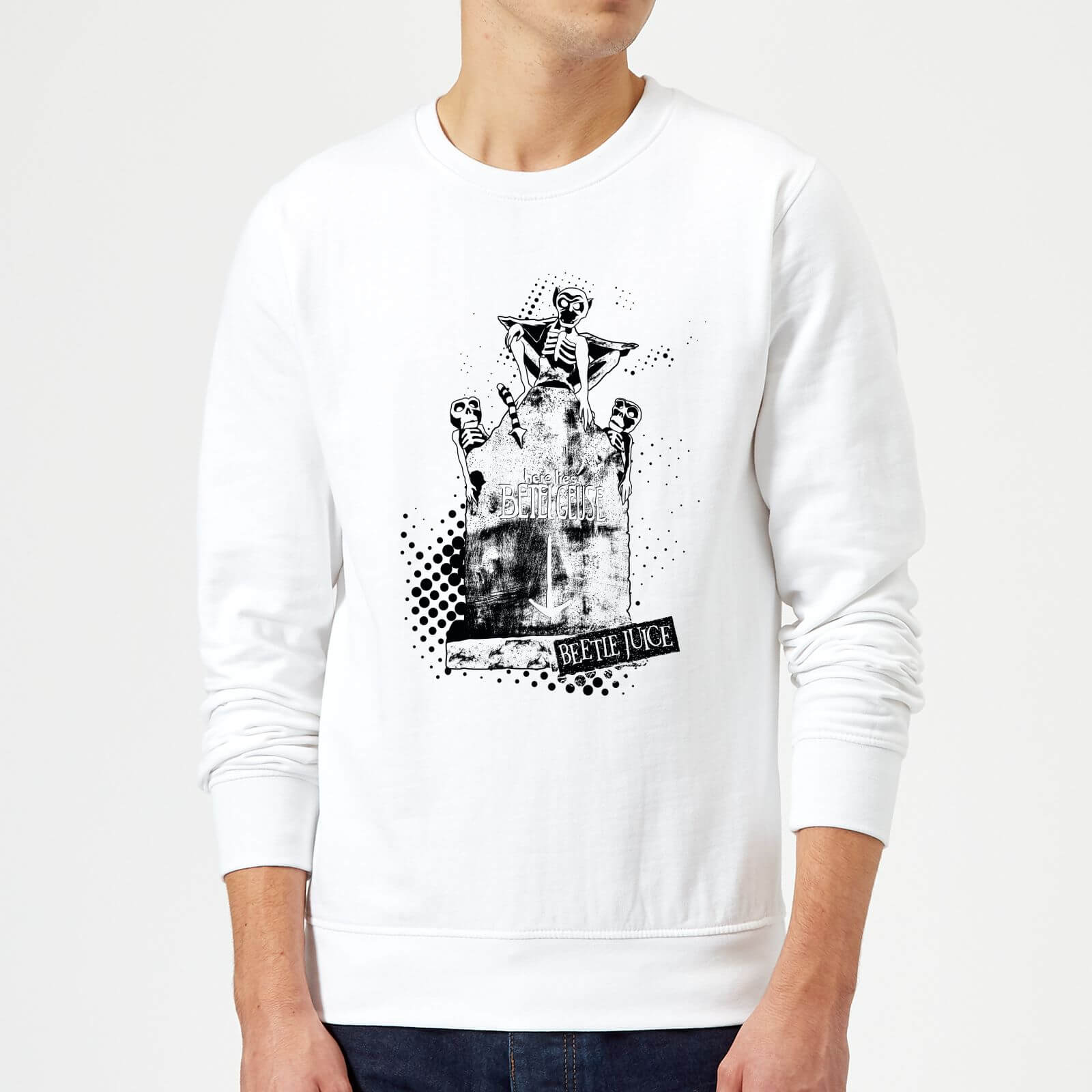 Bild von Beetlejuice Here Lies Betelgeuse Sweatshirt - White - L - Weiß