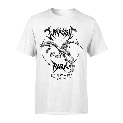 Bild von Jurassic Park Raptor Drawn Men's T-Shirt - Weiß - 5XL
