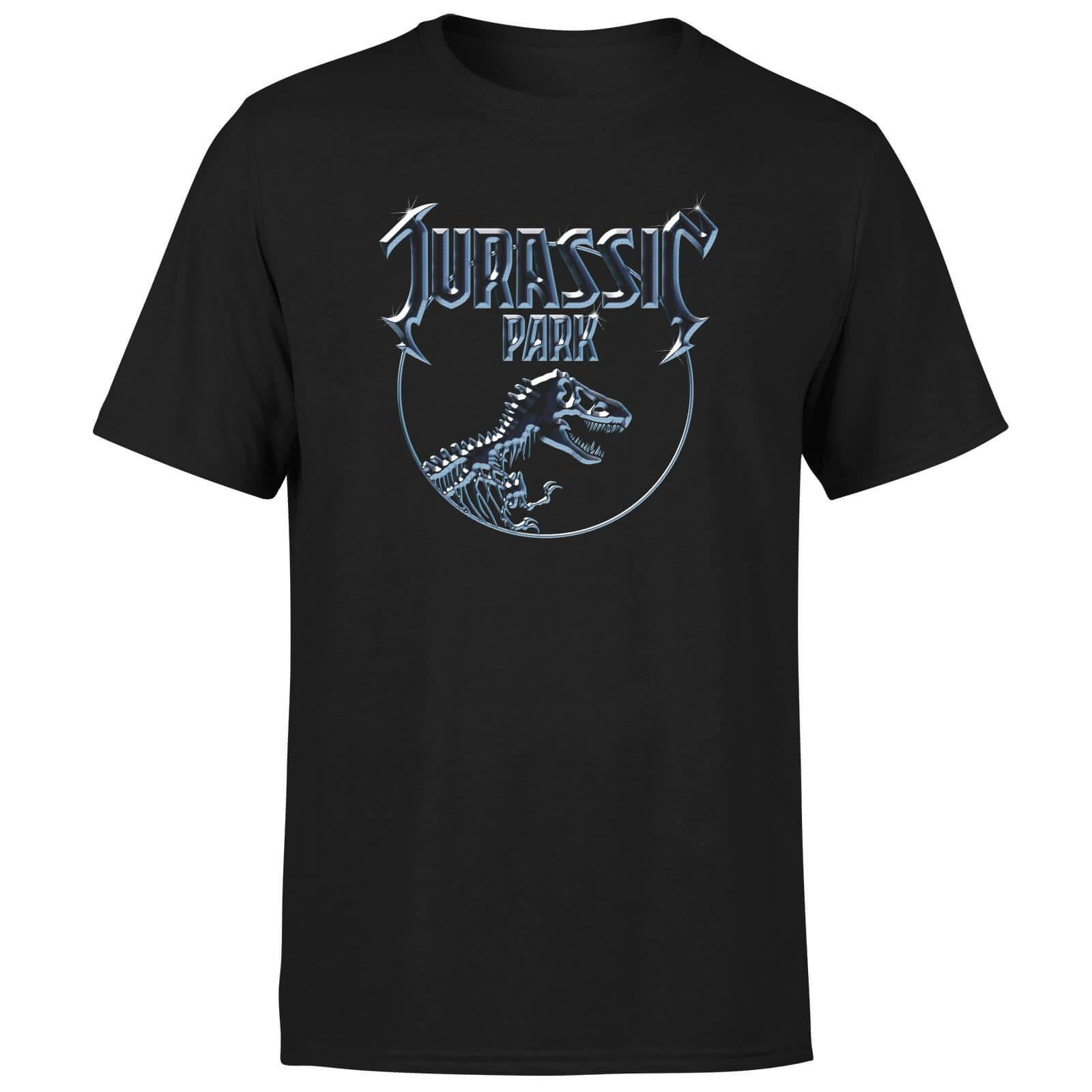 Bild von Jurassic Park Logo Metal Men's T-Shirt - Schwarz - 4XL
