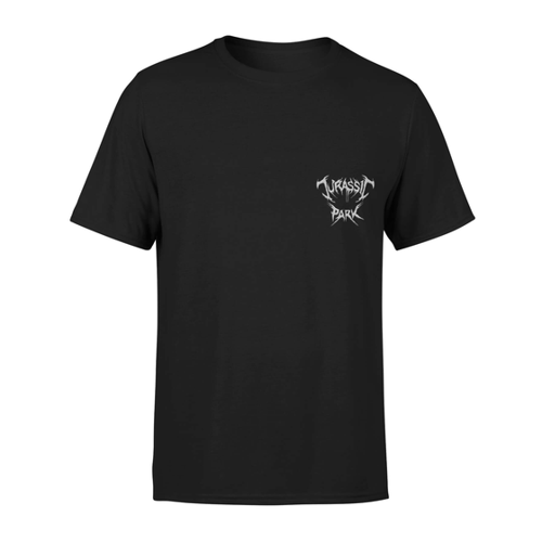 Bild von Jurassic Park Death Metal Besticktes Logo Unisex T-Shirt - Schwarz - XS