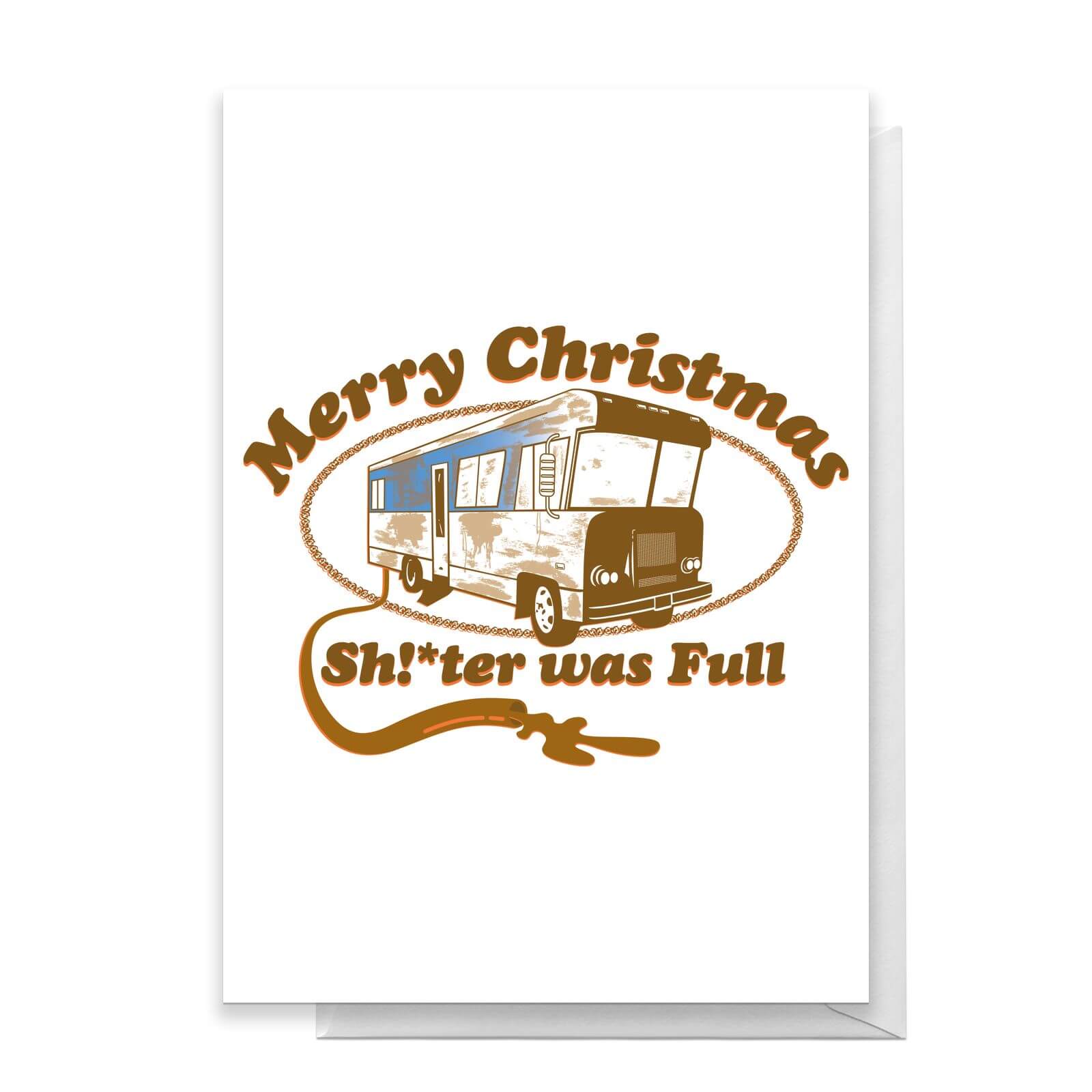 Bild von National Lampoon Merry Christmas Shitter Was Full Greetings Card - Standard Card