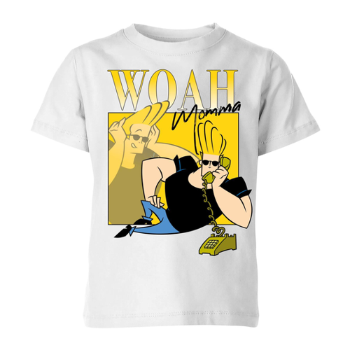 Bild von Cartoon Network Spin-Off Johnny Bravo 90s Photoshoot Kinder T-Shirt - Weiß - 11-12 Jahre