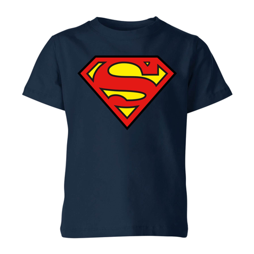 Bild von Justice League Superman Logo Kids' T-Shirt - Navy - 5-6 Jahre