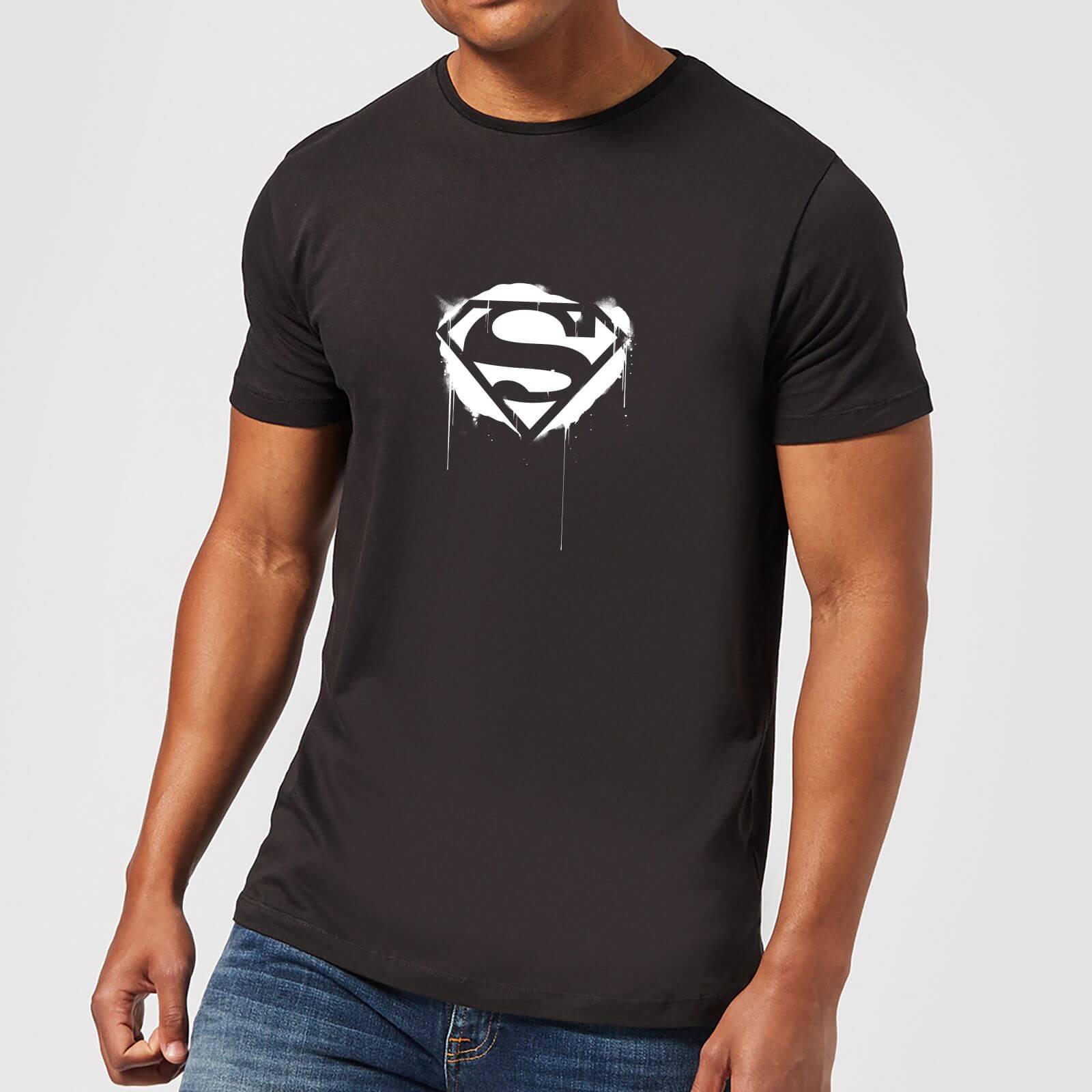 Bild von Justice League Graffiti Superman Men's T-Shirt - Black - L