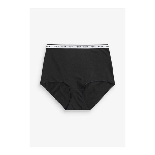 Bild von Next Bandeau-Bikini-Top Maxi-Slips mit Logo und Baumwollanteil, 4er-Pack