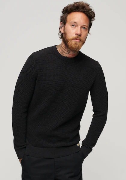 Bild von Superdry Strickpullover »TEXTURED CREW KNIT JUMPER«, mit strukturiertem Waffelstrickmuster