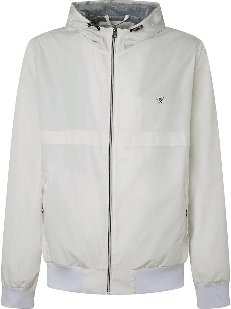 Bild von HACKETT LONDON Herren Heritage Windbreaker Regenmäntel, weiß, M