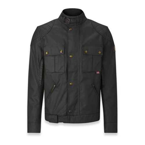 Bild von Belstaff Brooklands Motorrad Wachsjacke – Schwarz, Größe 3XL für Männer