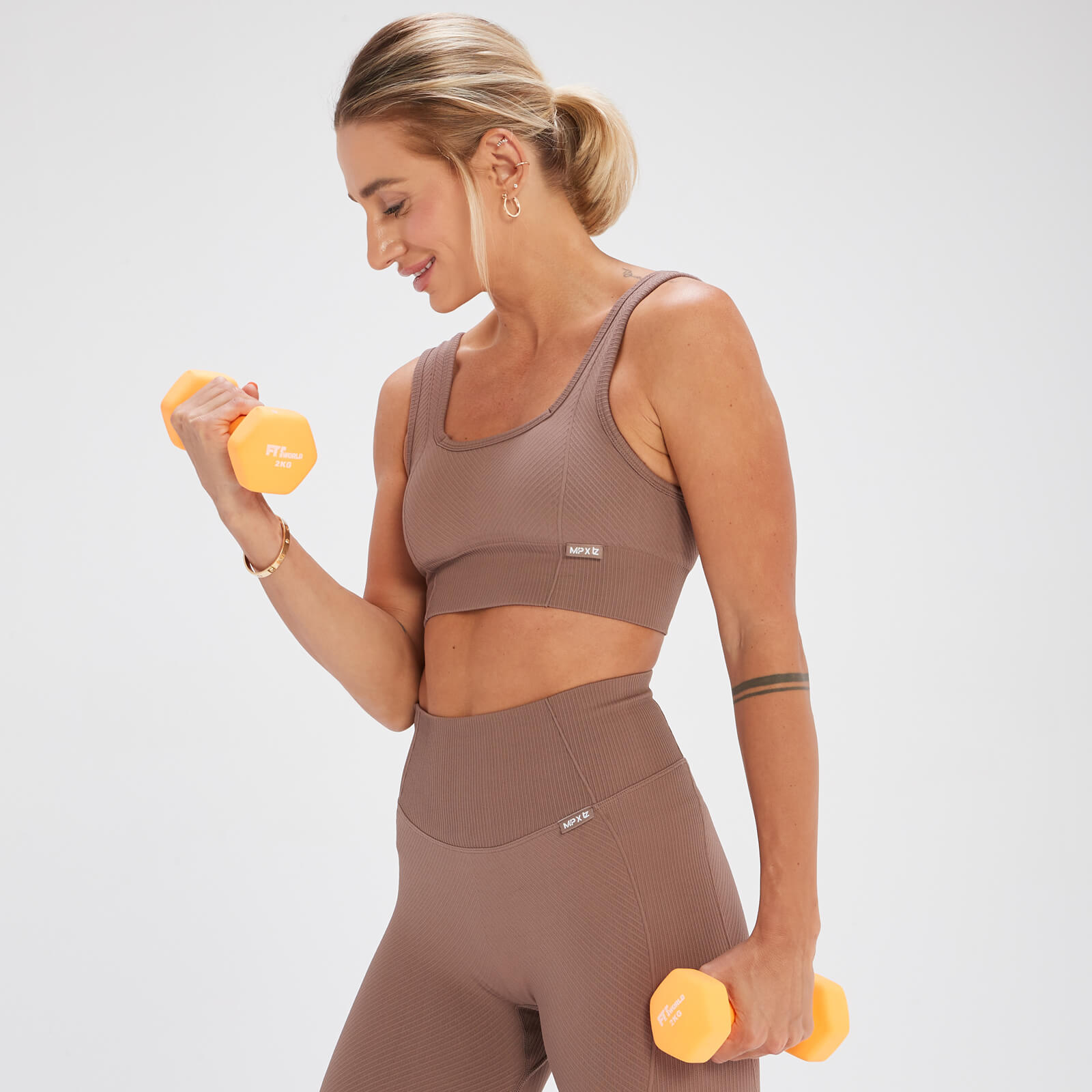 Bild von MP x Tatiana Nahtloser Sport-BH – Haselnuss - XS