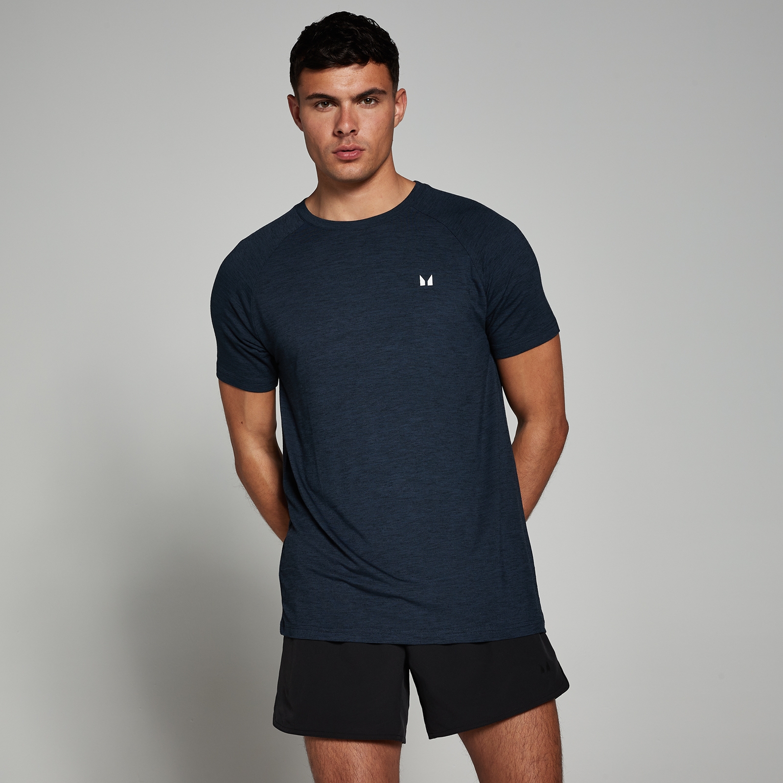 Bild von MP Herren Performance Kurzarm-T-Shirt – Navy meliert - XS