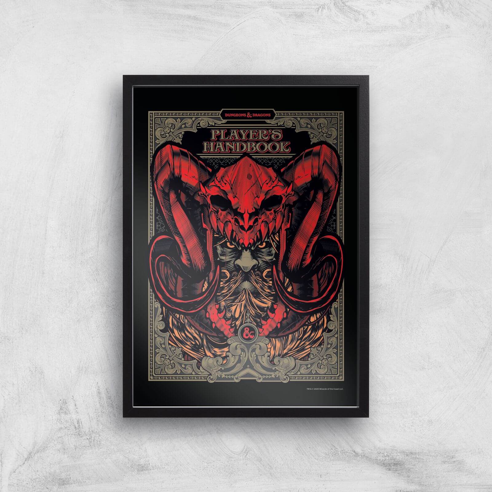 Bild von Dungeons & Dragons Players Handbook Giclee Art Print - A2 - Black Frame