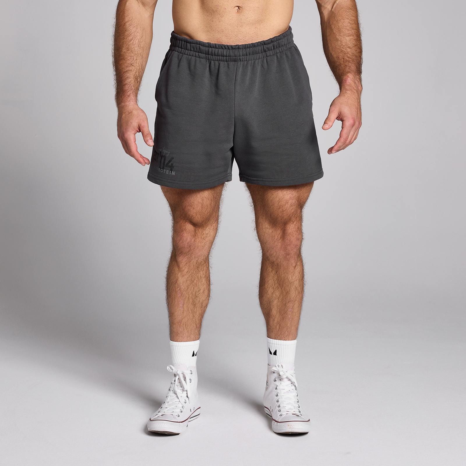 Bild von MP Herren Origin Sweatshorts, 13 cm, mit Grafik – Verwaschenes Grau  - L