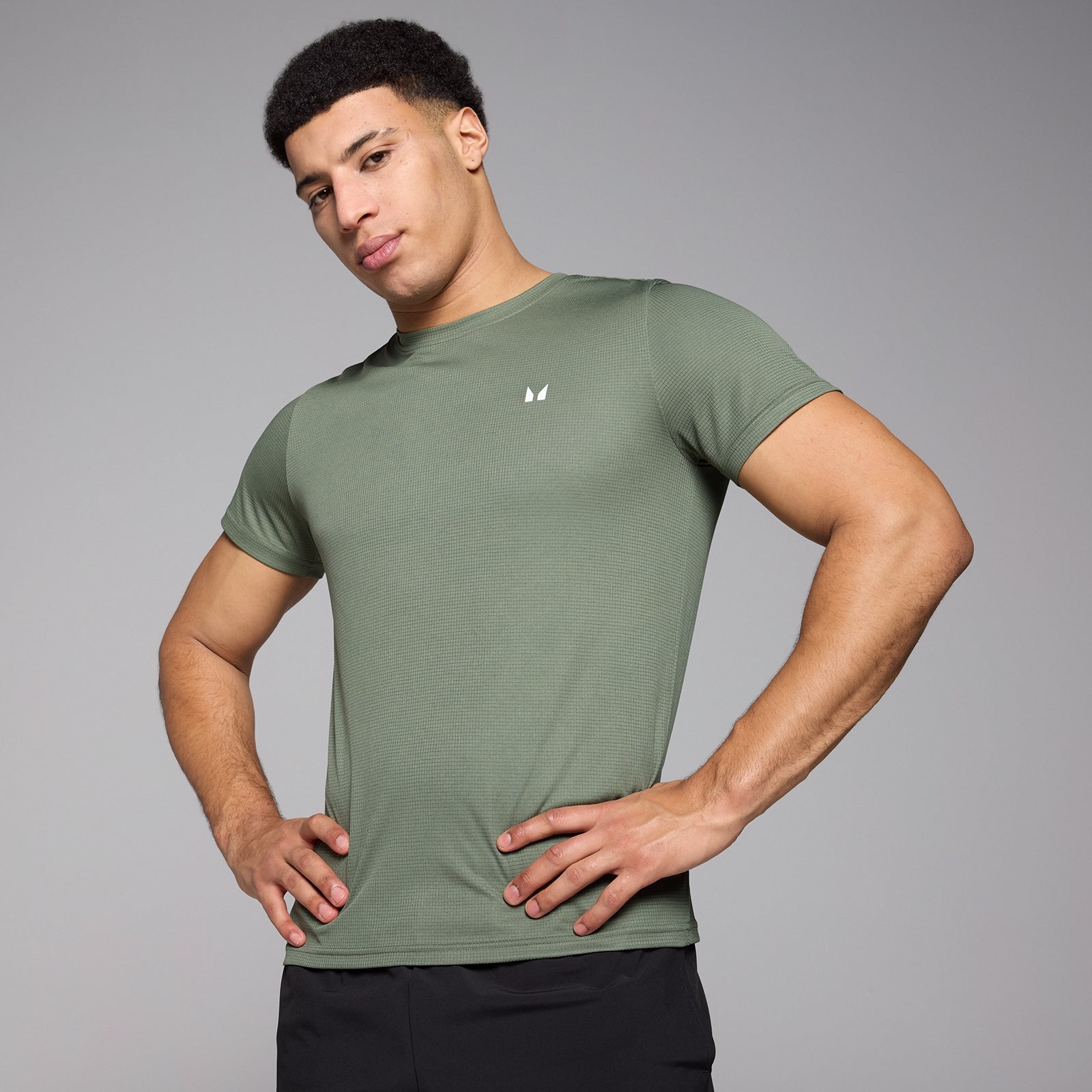 Bild von MP Herren Grid Trainings-T-Shirt – Helles Khaki - XS