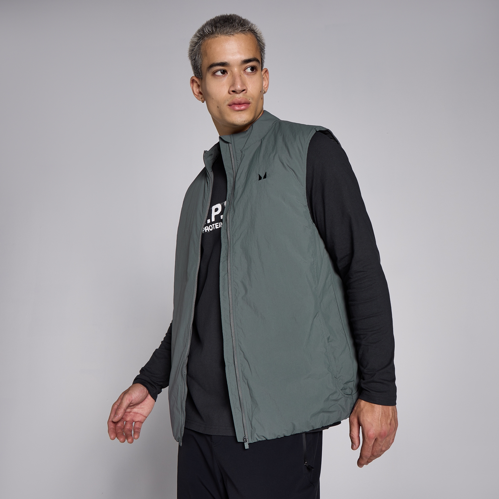 Bild von MP Herren Lifestyle Wattierte Weste – Moosgrau - XXXL