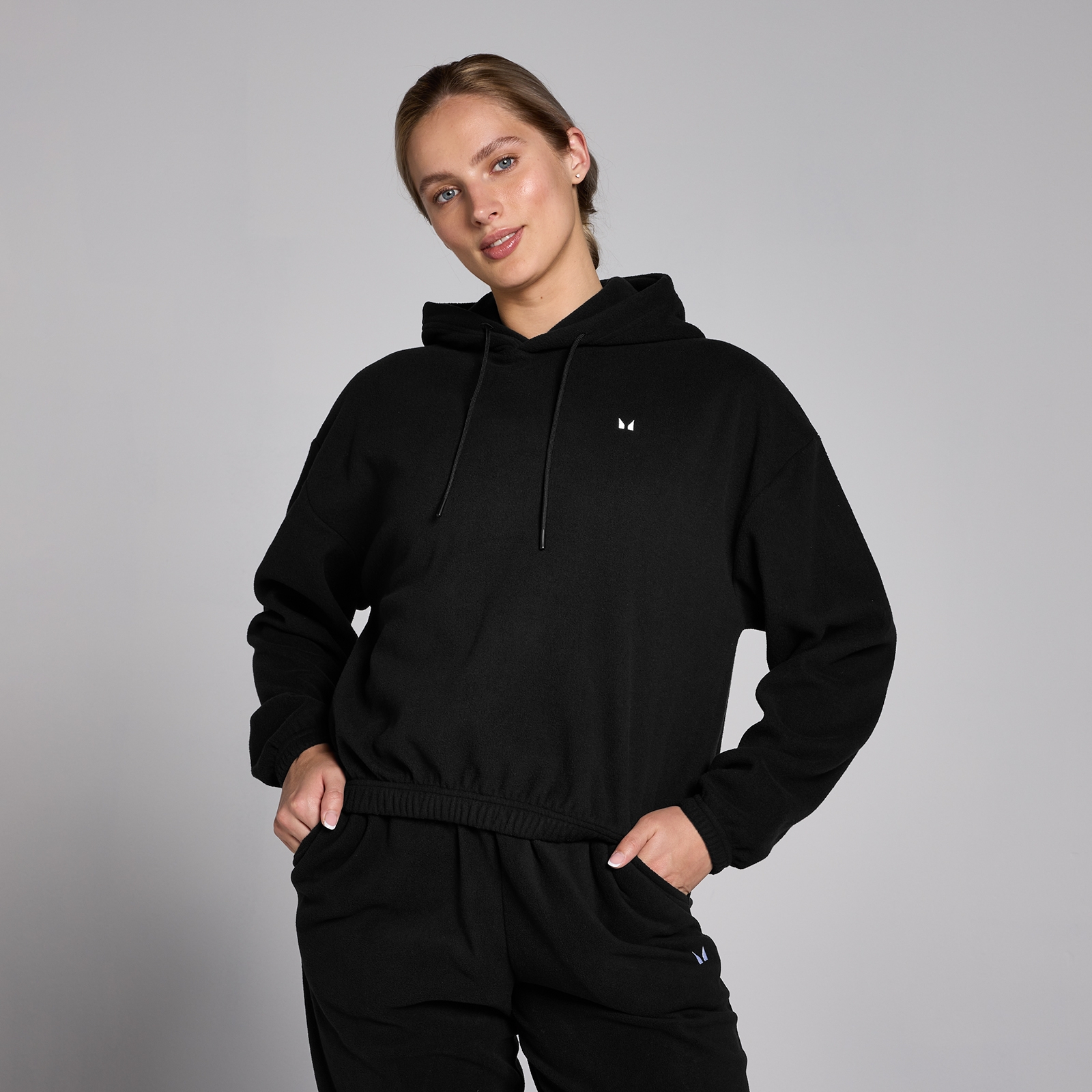 Bild von MP Damen Fleece-Kapuzenpullover – Schwarz - M