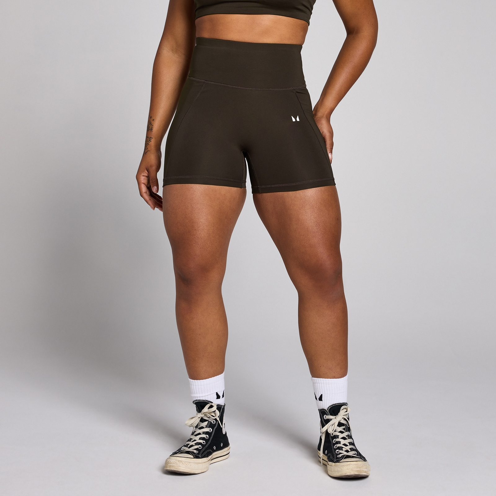 Bild von MP Damen Origin Graphic Trainingsshorts – Kaffee - XXL