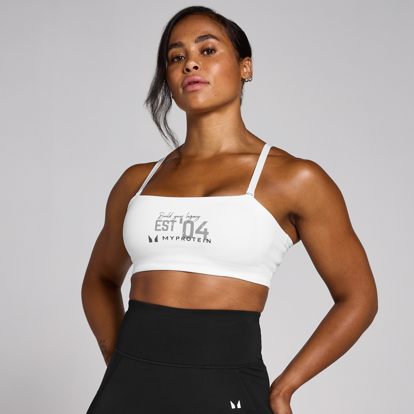 Bild von MP Damen Origin Graphic Trainings-Sport-BH – Weiß - M