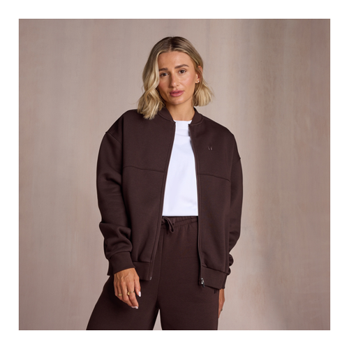 Bild von MP X Tatiana Piping Detail Bomber Jacket - Coffee - XXL