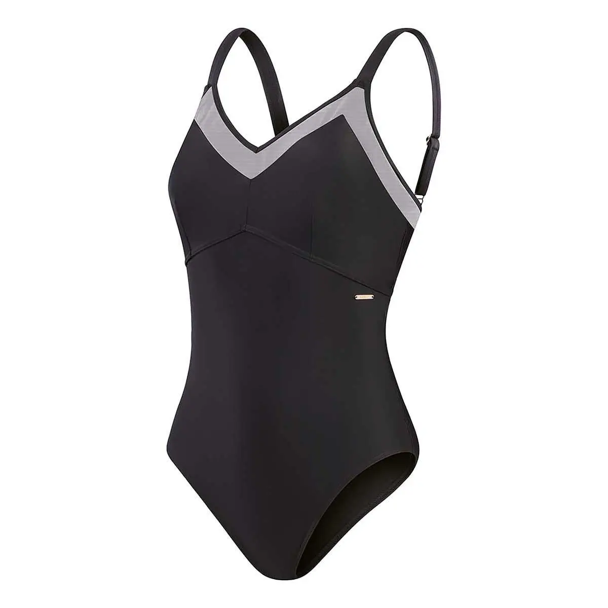 Bild von Speedo, Damen, Badeanzug, Shaping Mesh Detail 1 Piece, Schwarz, (W36/L40)