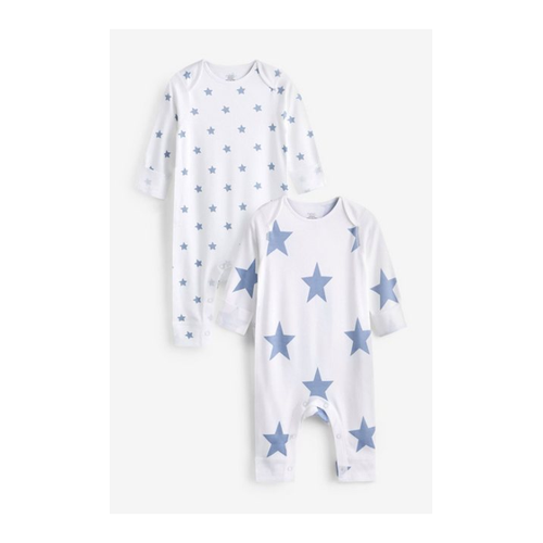 Bild von Next Schlafoverall Hautfreundliche Baby-Strampler, 2er-Pack (2-tlg)