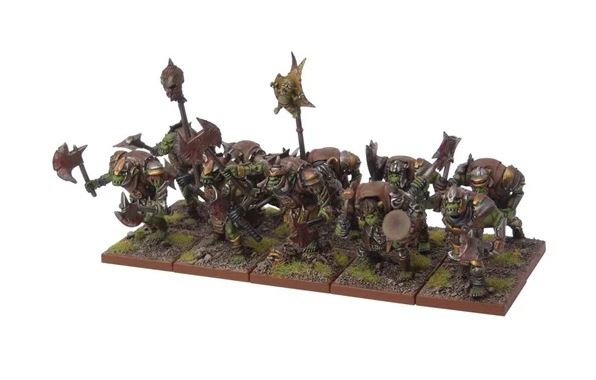 Bild von KoW Orc Orc Morax Troop King of War Mantic Games Großaxt Elite Regiment Orks