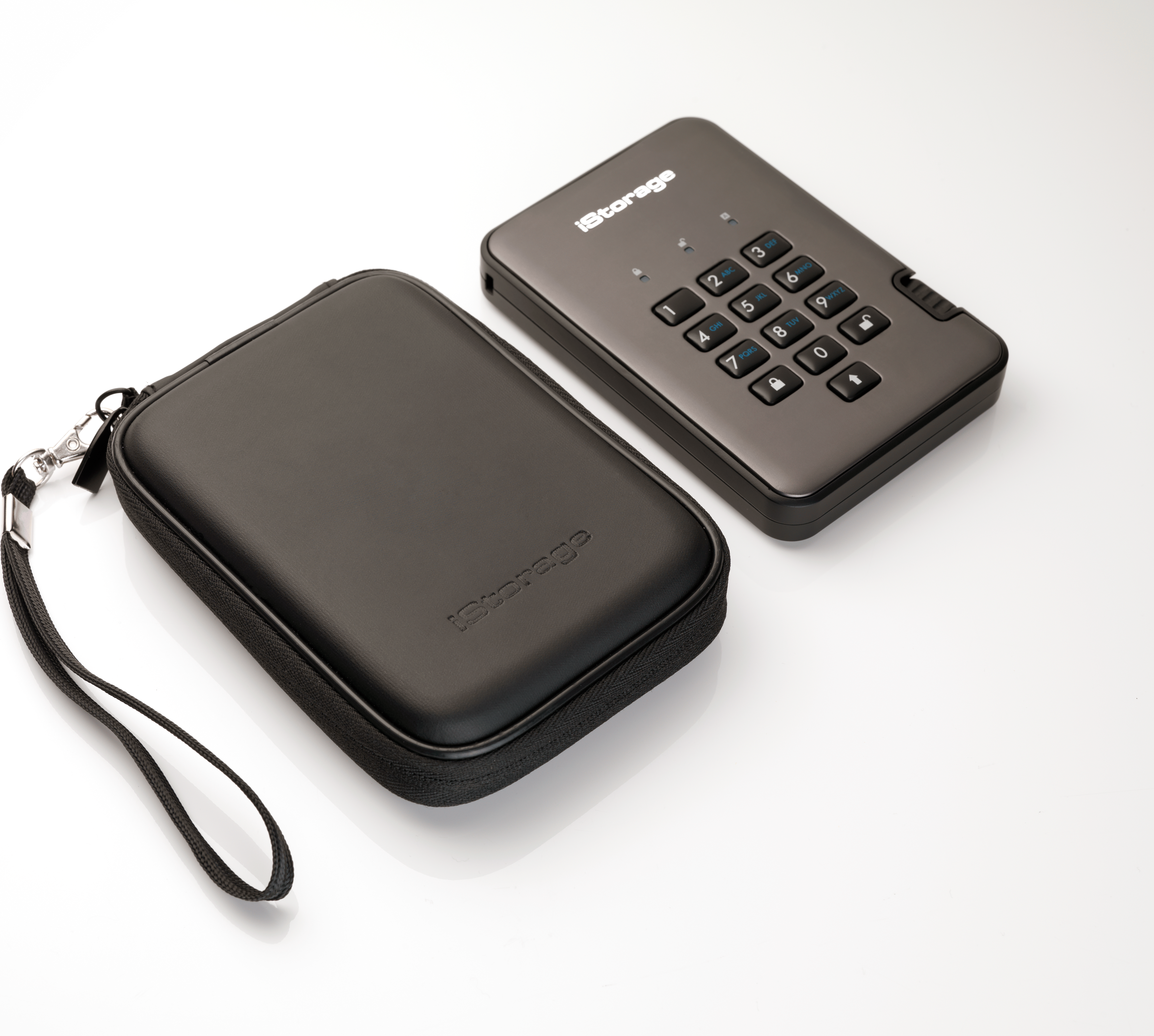 Bild von iStorage diskAshur Pro 2 - Festplatte - verschlüsselt - 500GB - extern (tragbar) - USB 3,1 - FIPS 197 - FIPS 140-2 Level 3, 256-bit AES-XTS (IS-DAP2-256-500-C-G)