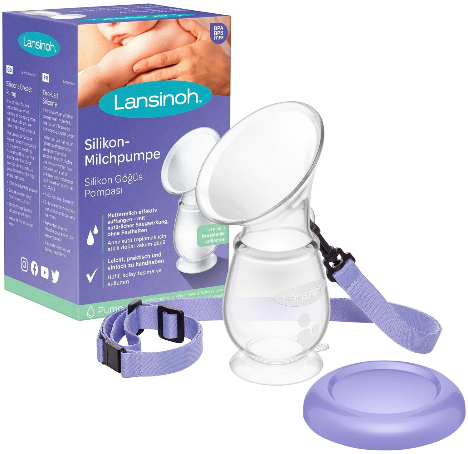 Bild von Lansinoh Handmilchpumpe Lansinoh Silikon Milchpumpe & Muttermilchauffänger 1 Stück