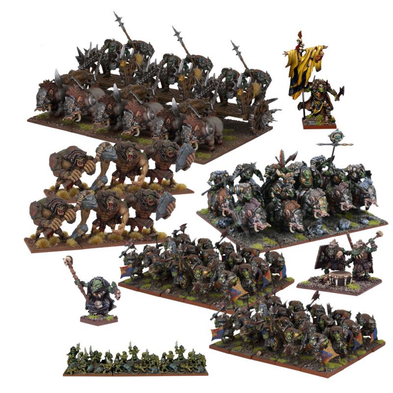 Bild von KoW Orc Mega Army King of War Mantic Games Ork Armee Orks Orcs MGKWO111
