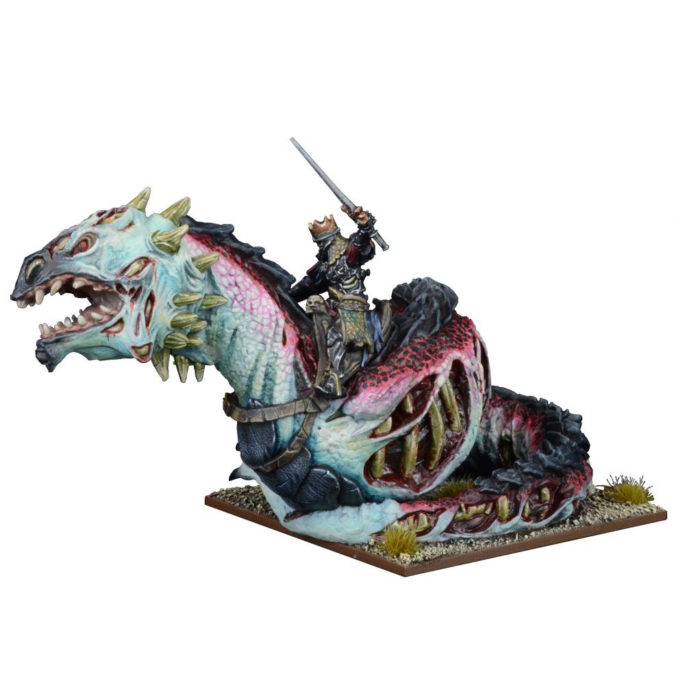 Bild von KoW Undead King on Undead Wyrm Kings of War Mantic Games Wiedergänger Untote