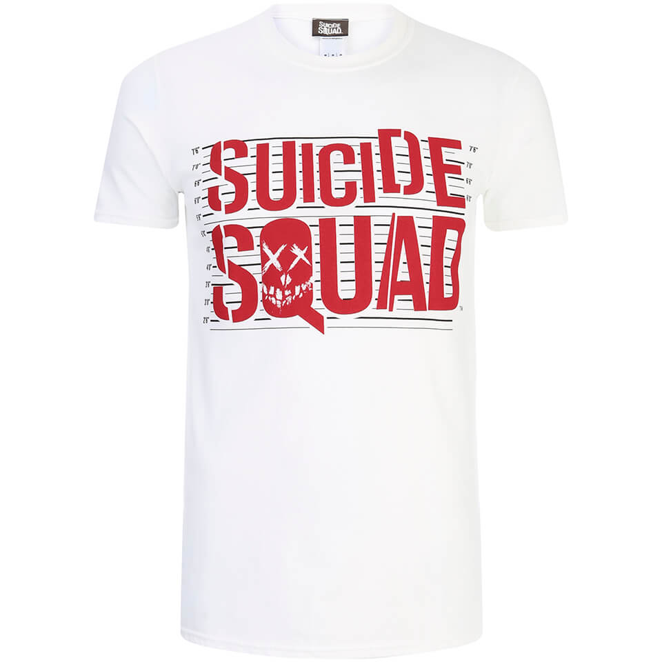 Bild von Suicide Squad Herren Line Up Logo T-Shirt - Weiß - M