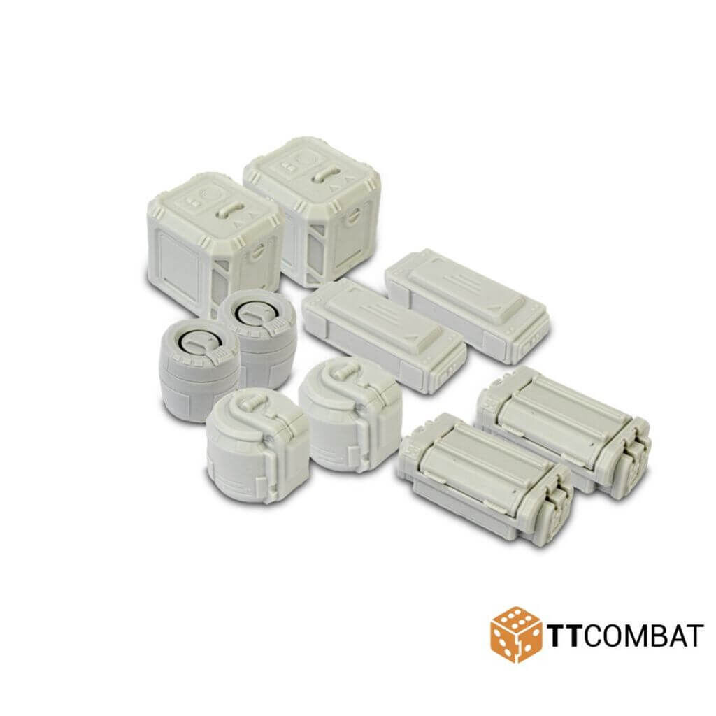Bild von TTCombat Sci Fi Cargo Accessories 28mm Gelände Terrain Cargo Crates Infinity