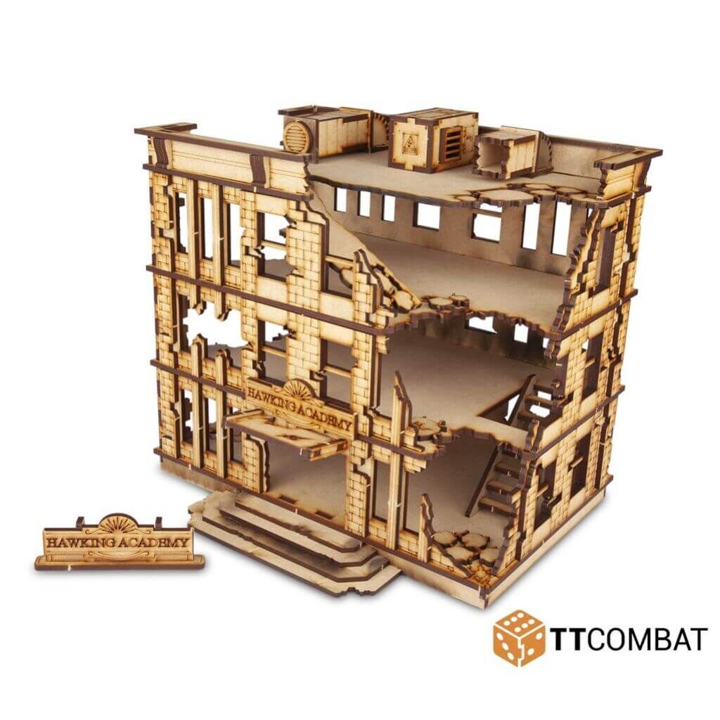Bild von TTCombat Ruined Hawking Academy 28mm Gelände Terrain Haus Gebäude City Streets