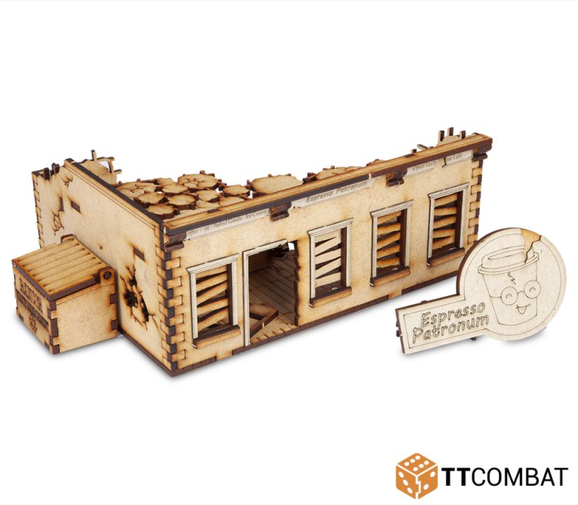 Bild von TTCombat Ruined Coffee Shop 28mm Gelände Terrain Gebäude City Streets scenery