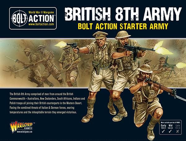 Bild von Warlord Games Bolt Action Starter Army British 8th Army 28mm Großbritannien WWII
