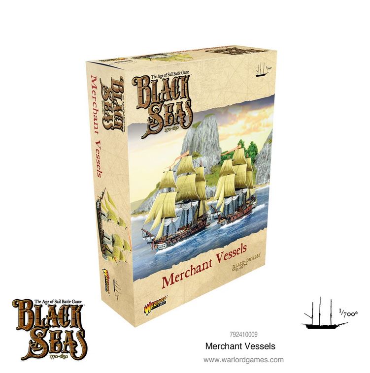 Bild von Warlord Games Black Seas Merchant Vessels 1770 - 1830 Sails ship Frigrates