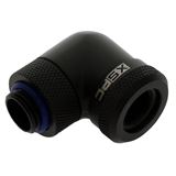 Bild von XSPC ANS G1/4 auf 14mm HardTube Anschraubt??lle 90?? drehbar V2 - Schwarz-Matt, Wasserkühlung Anschluss, Schwarz