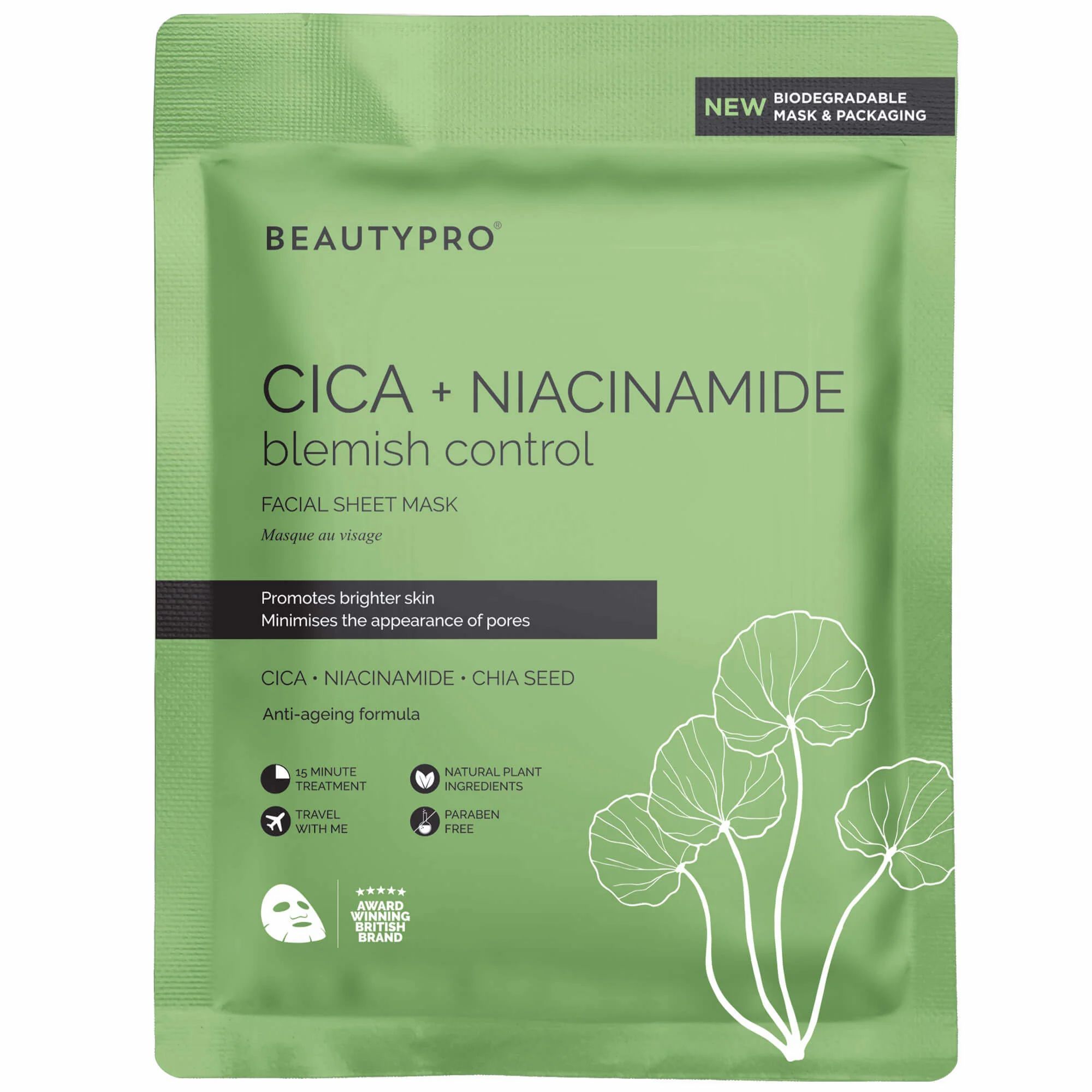 Bild von Beautypro - CICA + NIACINAMIDE Maske