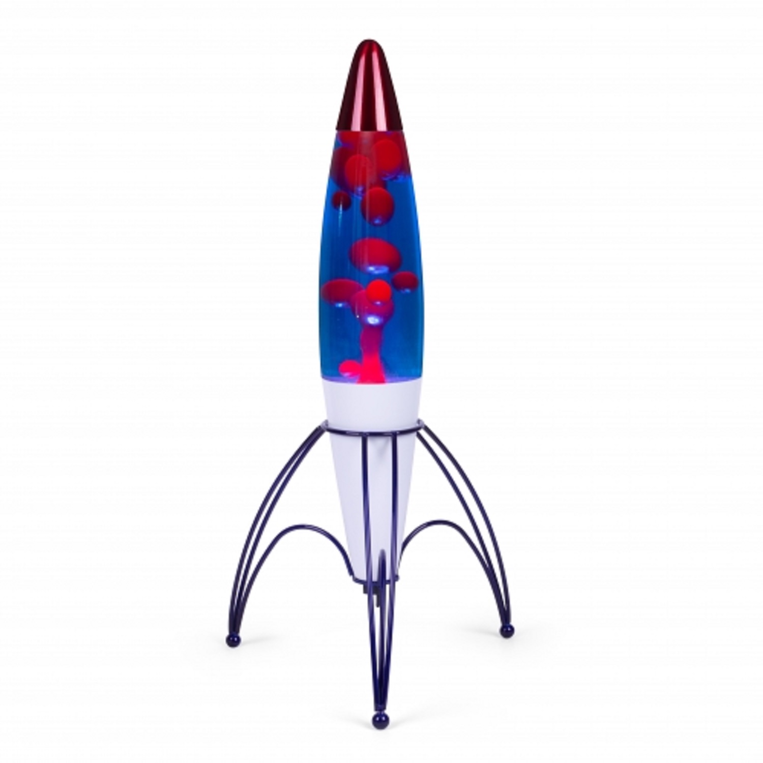 Bild von Thumbs Up Nachttischlampe Lavalampe Rakete blau & rot