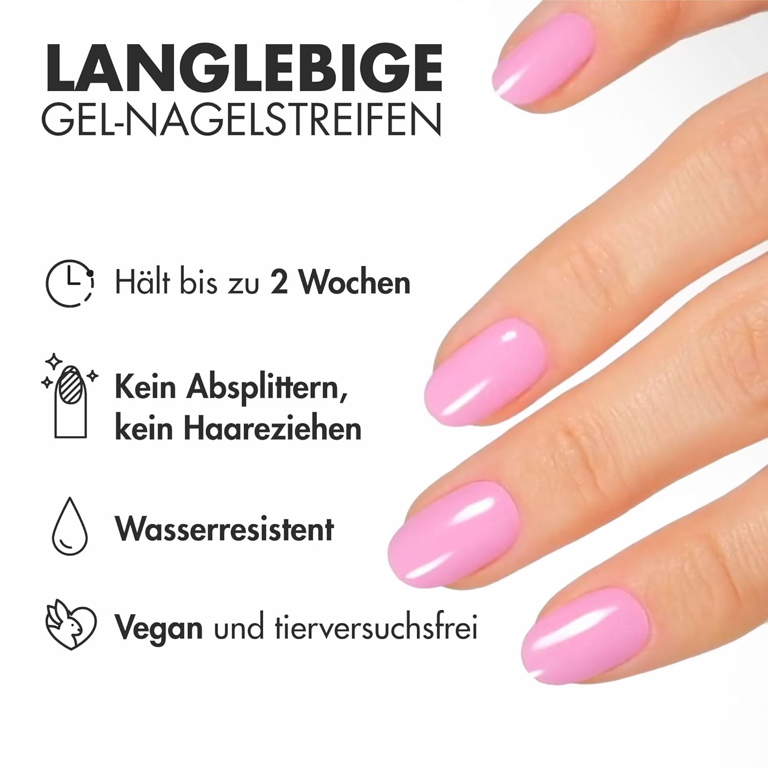 Bild von MOYOU LONDON Halbgehärtete UV Gel Strips - 20 Stück - Gel-Nagelfolien UV Härtend für Maniküre in Salonqualität - Pink Sunset