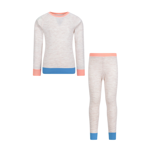 Bild von Merino-Set in Farbblockoptik für Kinder - Beige