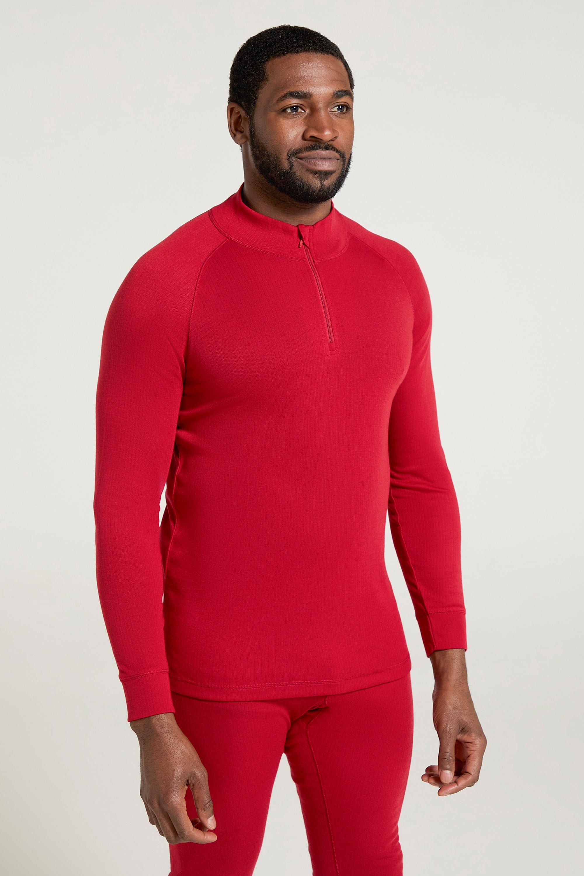 Bild von Talus Herren-Langarmshirt mit Reißverschluss - Rot