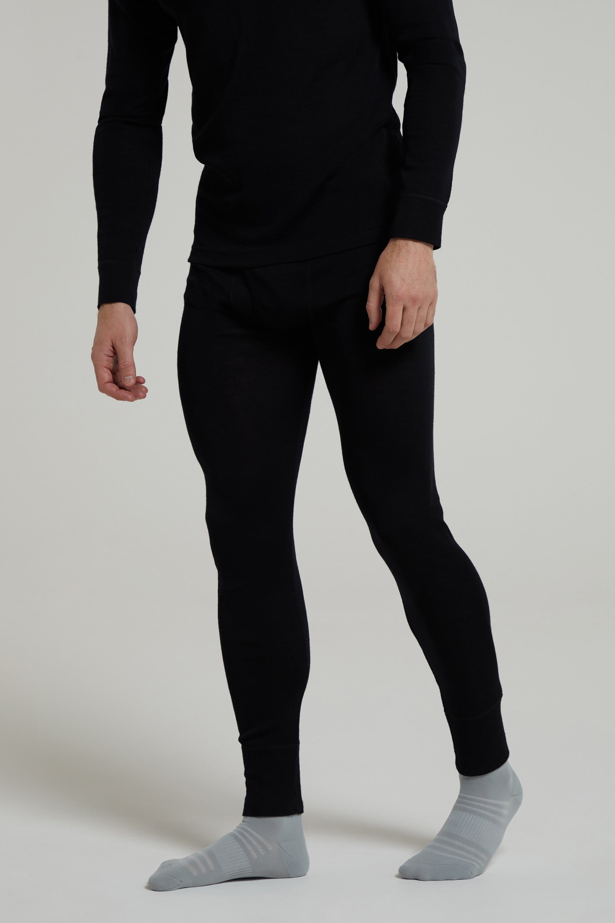 Bild von Merino II Herren Thermohose mit Schlitz - Schwarz