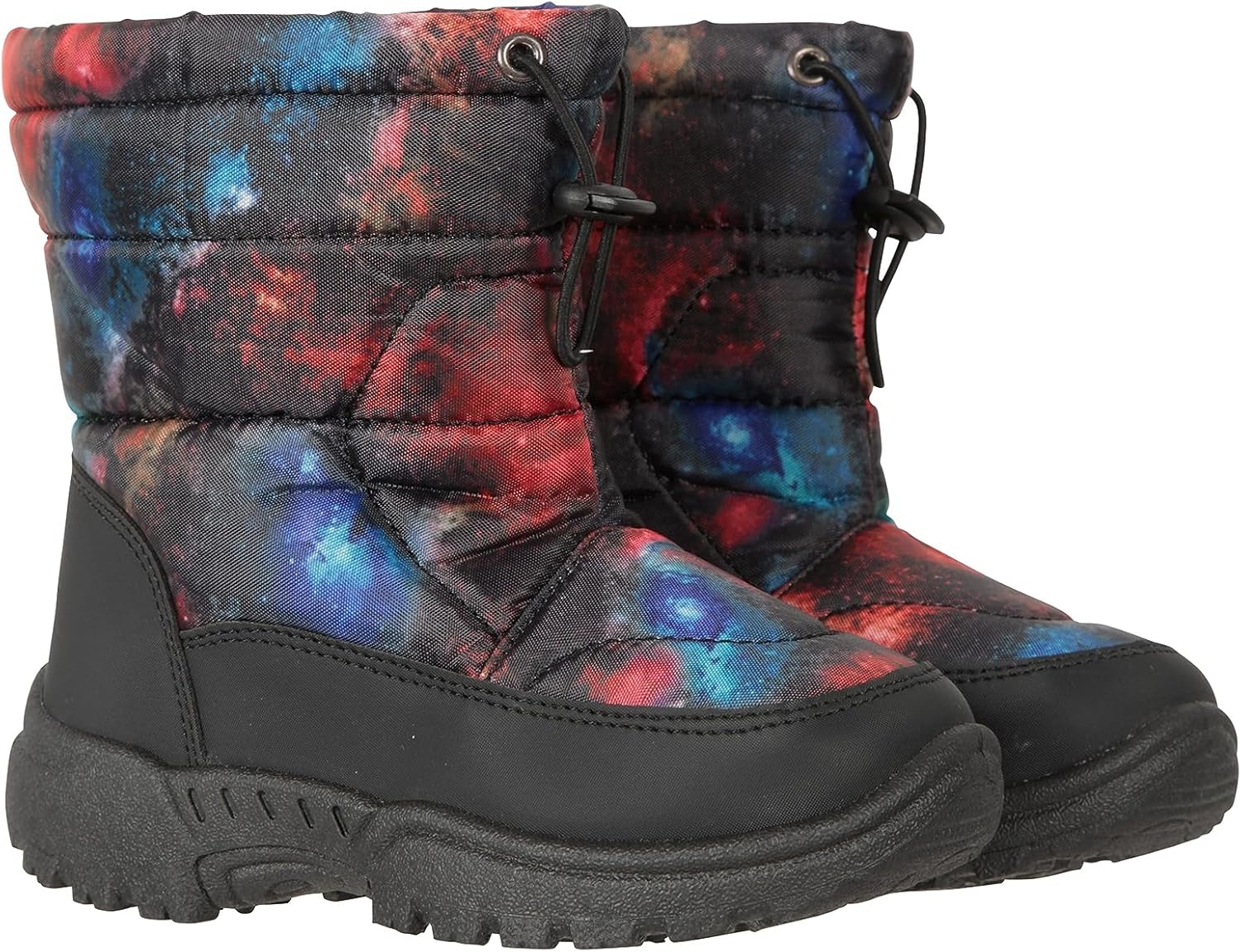 Bild von Mountain Warehouse Caribou Junior-Schneestiefel mit Aufdruck - Schneefest, Strapazierfähig, Gut geeignet - winter Tiefschwarz Kinder-Schuhgröße 27 DE