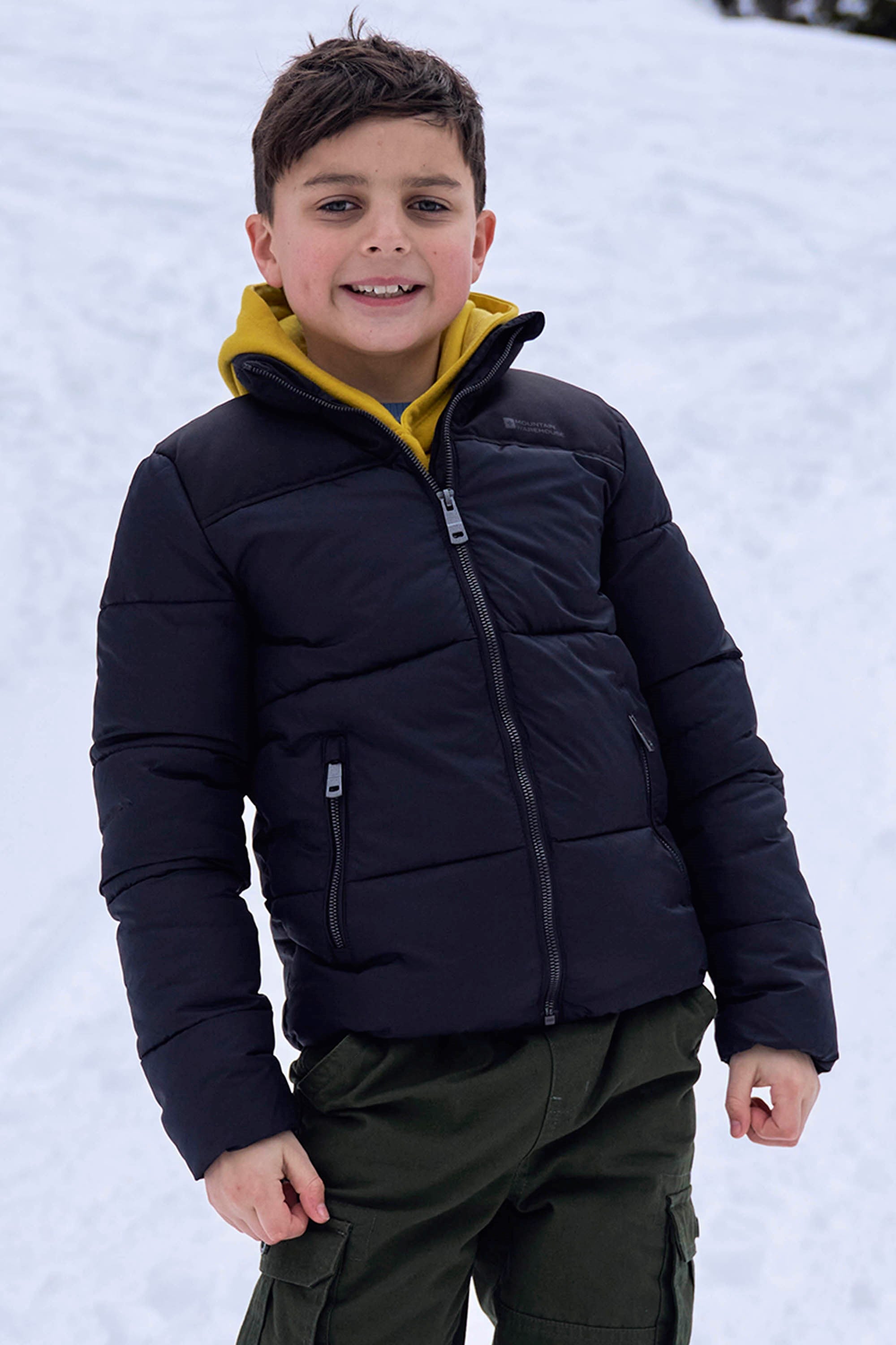 Bild von Voltage Wasserabweisende Kinder-Steppjacke - Schwarz